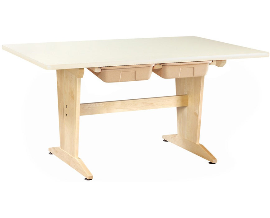 Planning Drafting Table with Tote Trays