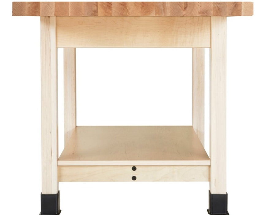 Wood Workbench w/ 1-3/4" Maple Top