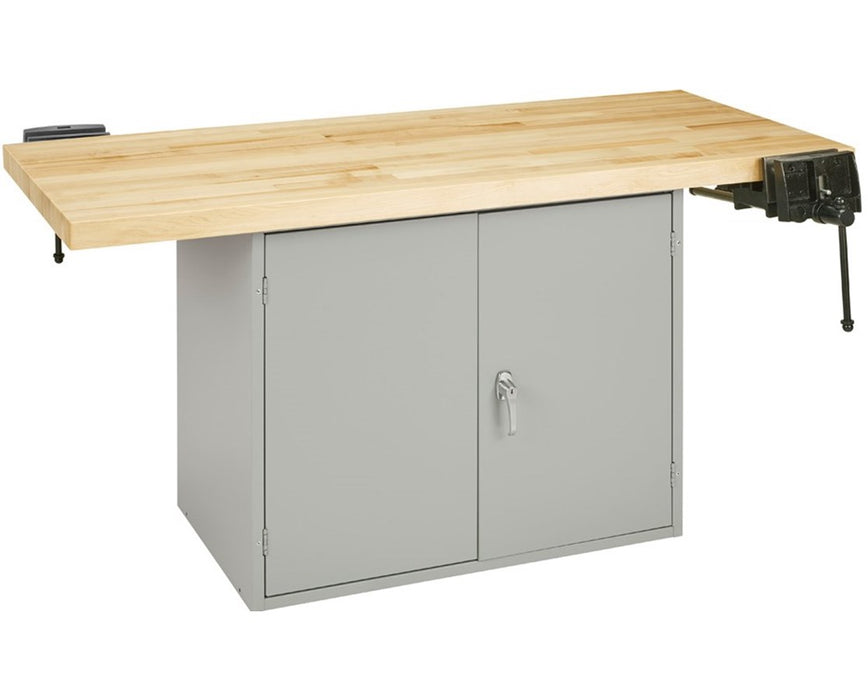 Double-Door Steel Cabinet Workbench