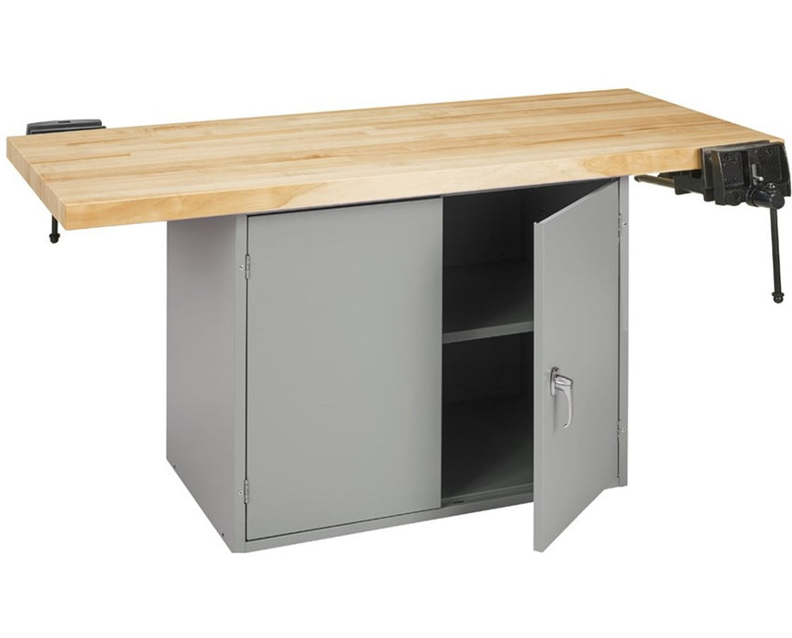 Double-Door Steel Cabinet Workbench
