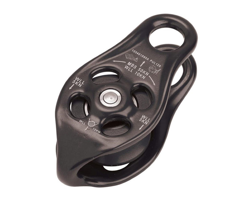 Pinto Rig Small Pulley, for 5/8" D Rope - Black