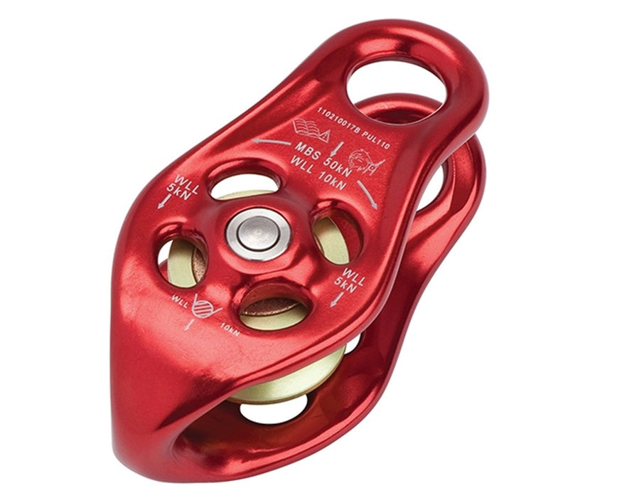 Pinto Rig Small Pulley, for 1/2" D Rope - Red