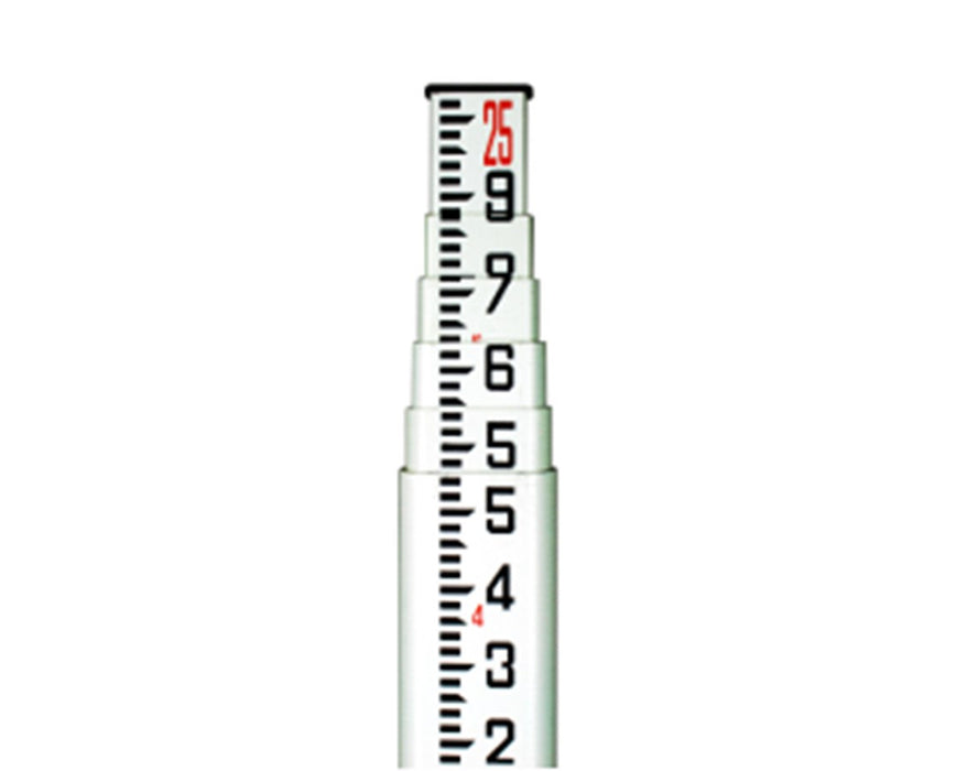 25' Fiberglass Level Rod w/ 6 Sections
