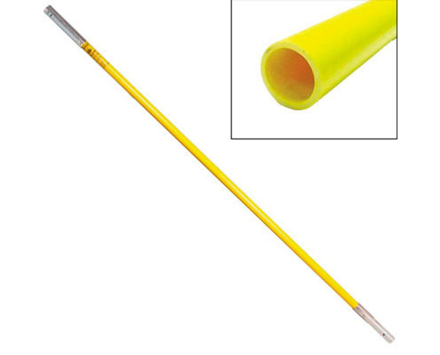 FG Series Yellow Hollow Core Fiberglass Pole - 3' L
