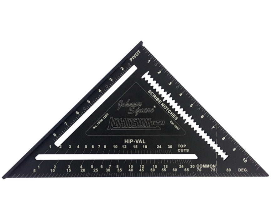 Johnny Easy-Read Aluminum Rafter Square - 12"