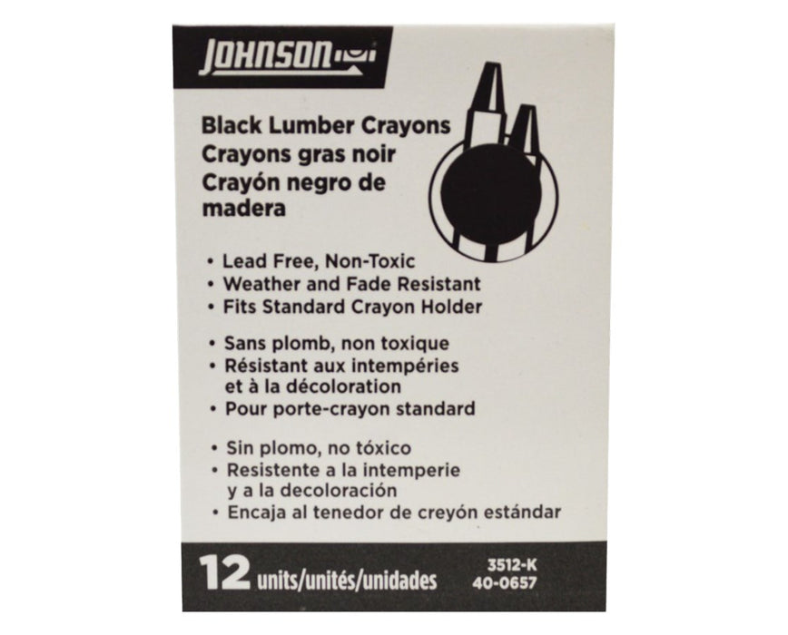 Lumber Crayon Black (Qty. 12 per Box)