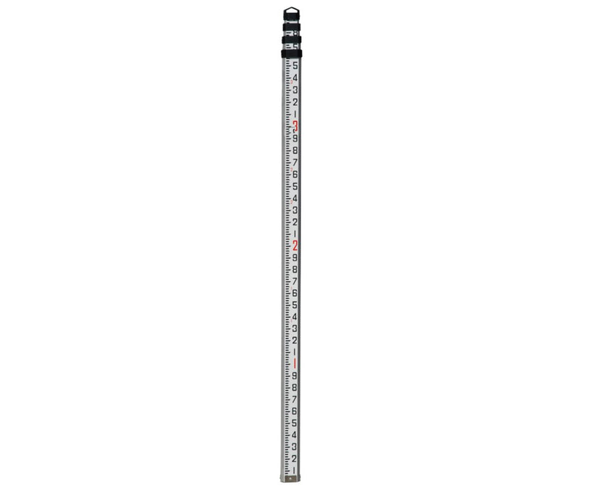 16' Aluminum Grade Rod - Feet/10ths & Feet/Inches