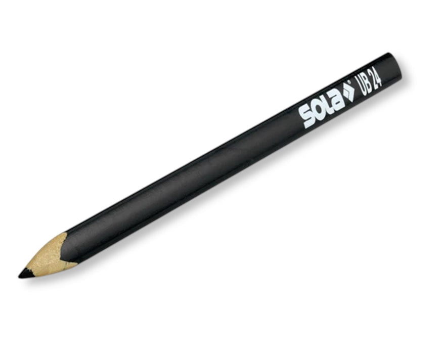 SOLA Black All-Purpose Wood Pencil w/ Black Lead; Qty: 75-Box