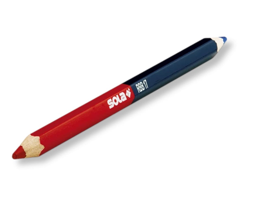 SOLA Red/Blue Wood Pencil w/ Red/Blue Lead; Qty: 100-Box