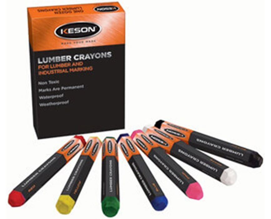 White Hard Lumber Crayon (Pack of 12)