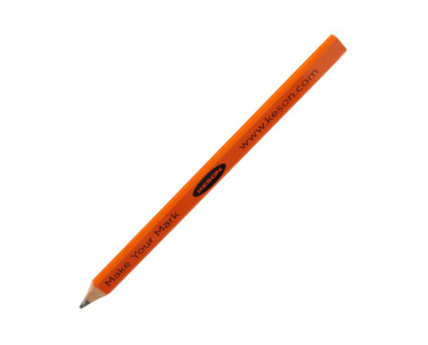 Orange Carpenter's Wood Pencil w/ Black Lead; Qty: 72-Box
