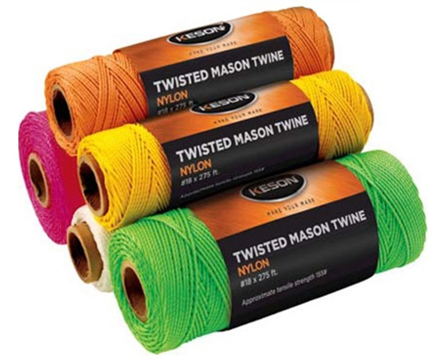 275 Ft. Yellow Twisted Nylon Mason Twine (12-Pack)