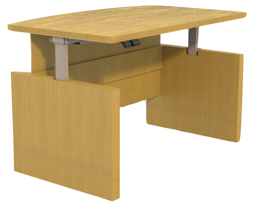 Aberdeen Series Height-Adjustable Bow-Front Desk