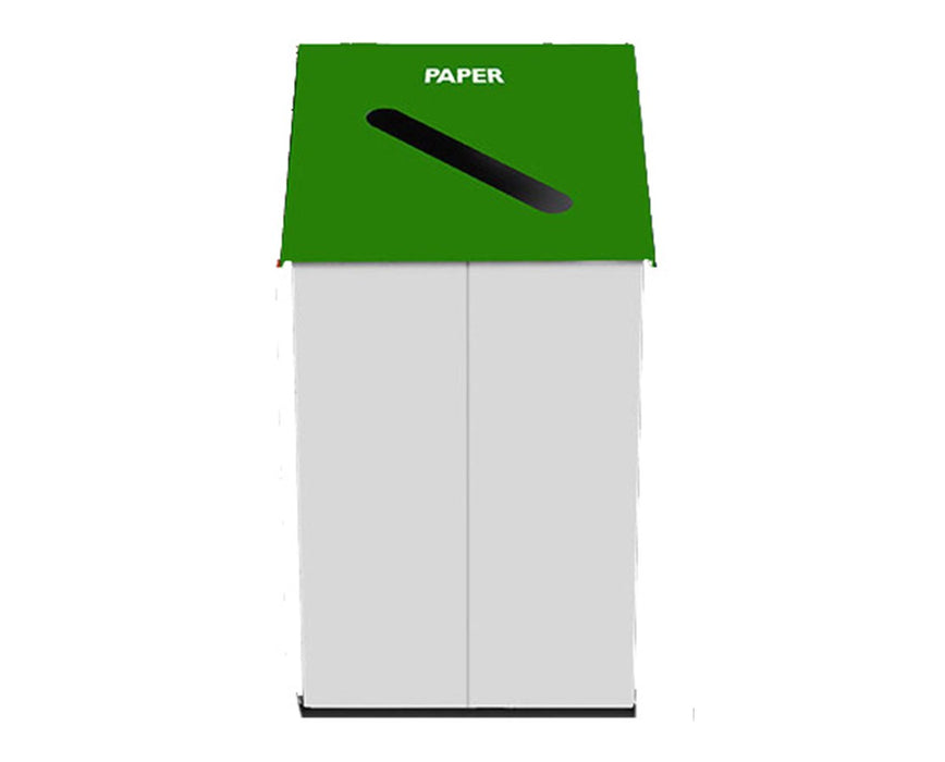 32 gal Slope Jr. Garbage Can w/ Single Top Opening - Paper