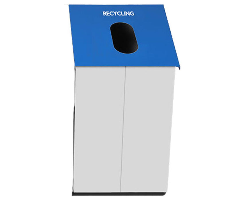 32 gal Slope Jr. Garbage Can w/ Single Recycling Top Opening & Internal Rigid Liner