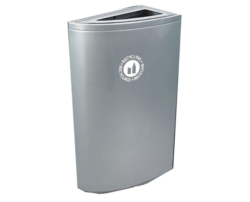 Left Side Quarter-Elliptical Sotare Garbage Can w/ Circle Top Opening