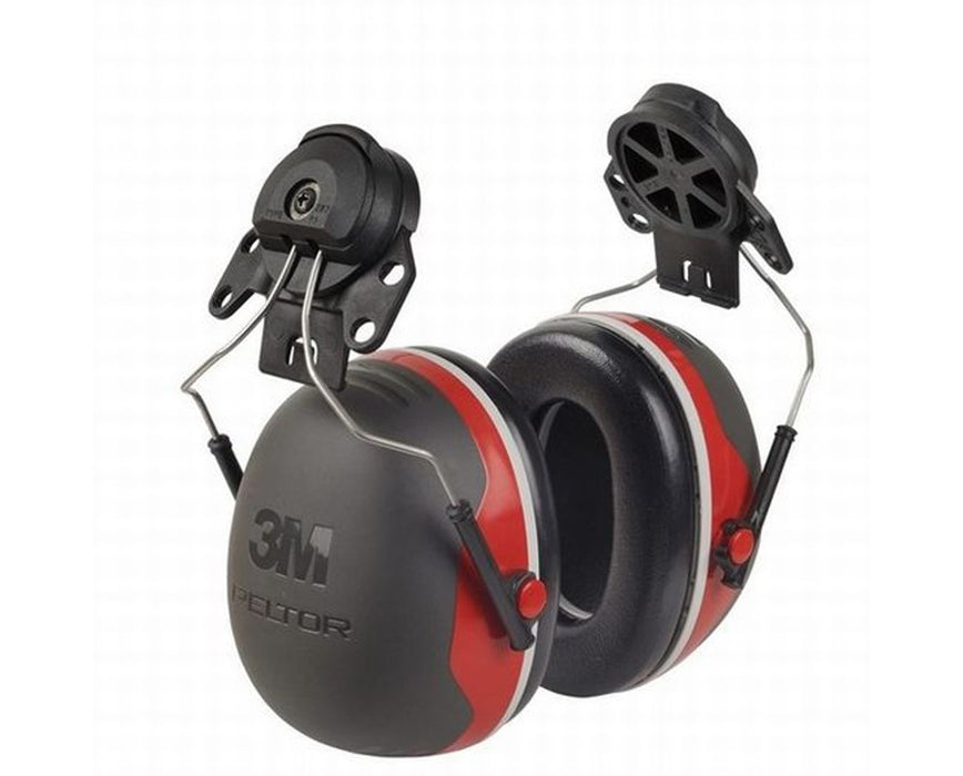 Peltor Helmet Mounted Protective Ear Muffs - X3P3E, Red