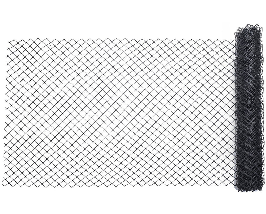 50'L Diamond Link Fence, Black