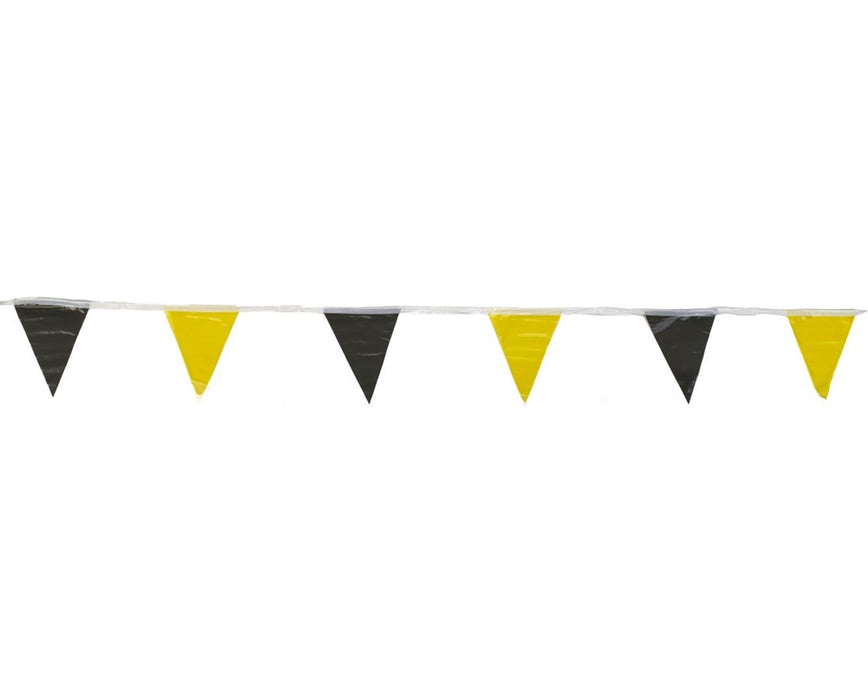 Pennant Flags (10 Per Box), Yellow / Black