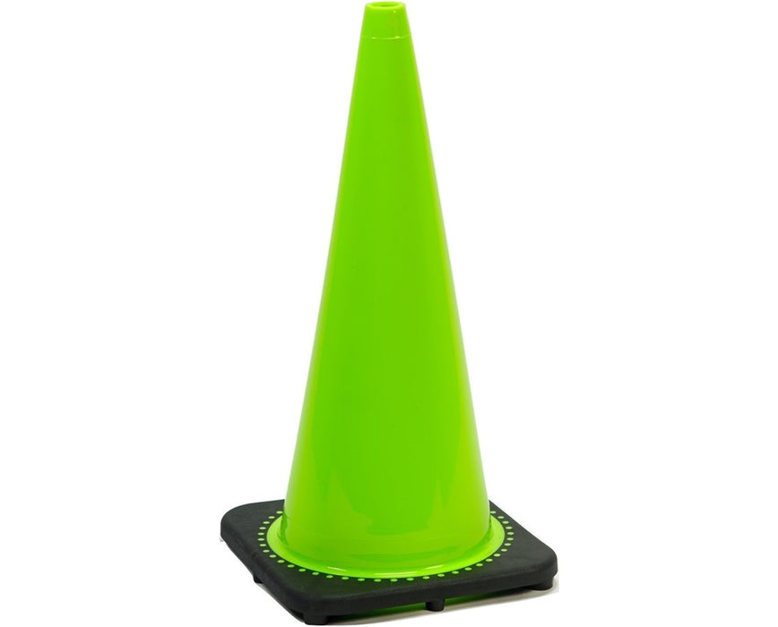 28"H Lime Traffic Cone (no reflective stripe)