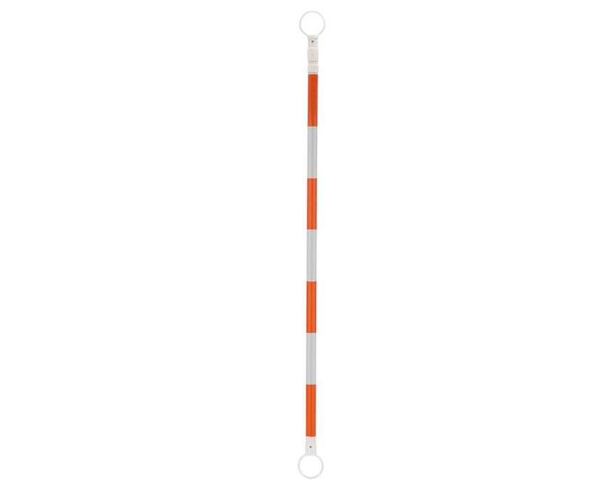 5'L - 10'L Retractable Cone Bar, Orange / White