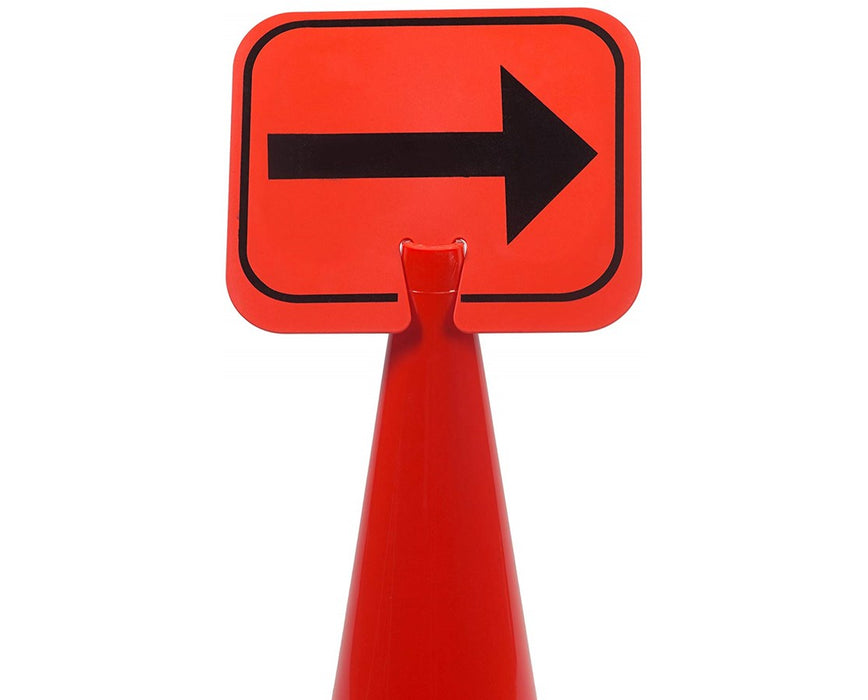 Traffic Cone Sign, Right Arrow