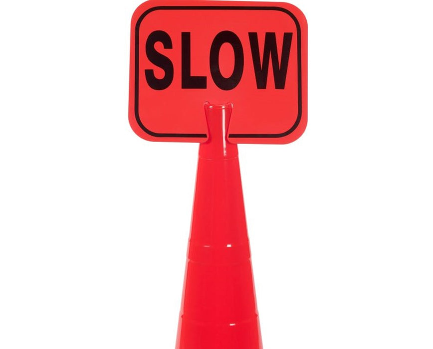 Traffic Cone Sign, Slow