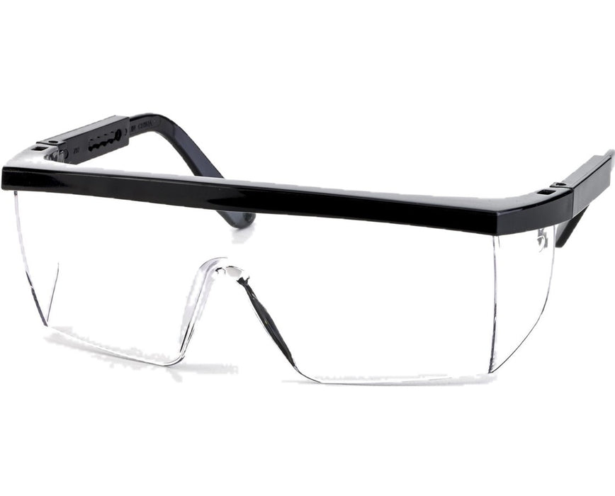 Black Frame Marlin Safety Glasses, Clear (12/pk)