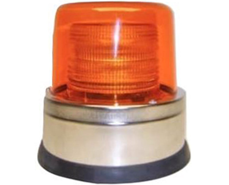 1250 Series Strobe Warning Light - 12/24V Single Flash w/ Pipe Mount