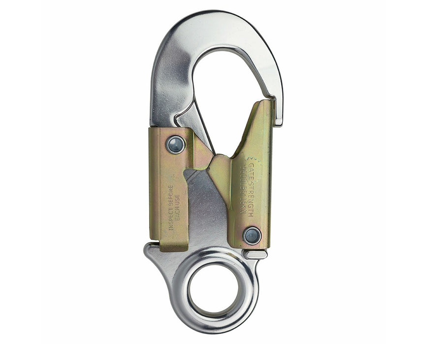 Aluminum Locking Rope Snap w/ 3600lb Steel Gate, Silver