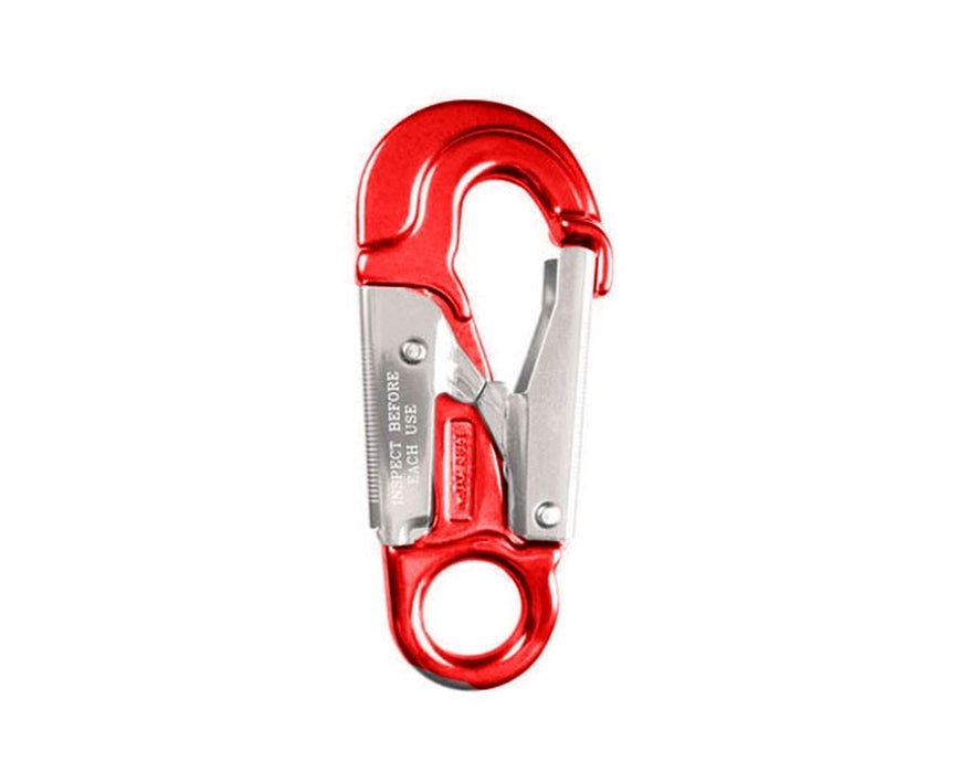 Aluminum Locking Rope Snap - Standard, Red