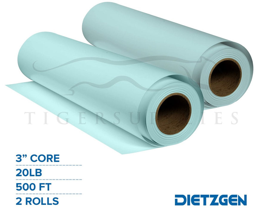 Blue Tinted Engineering Bond Paper, 20lb, 3" Core, 24" W x 500' L (2 Rolls)