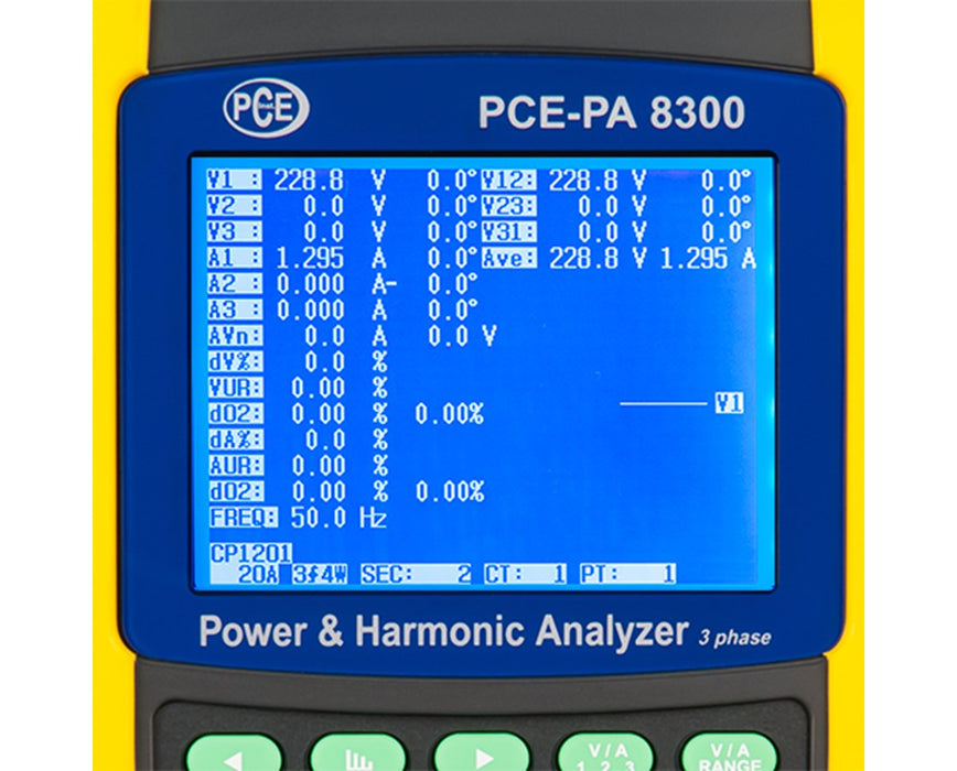 Three-Phase Electrical Power & Harmonic Analyzer