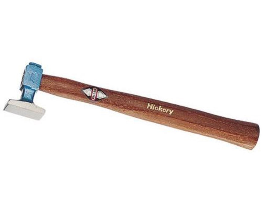 Square Bumping and Planishing Hammer w/ Smooth Flat Face, Hickory Handle