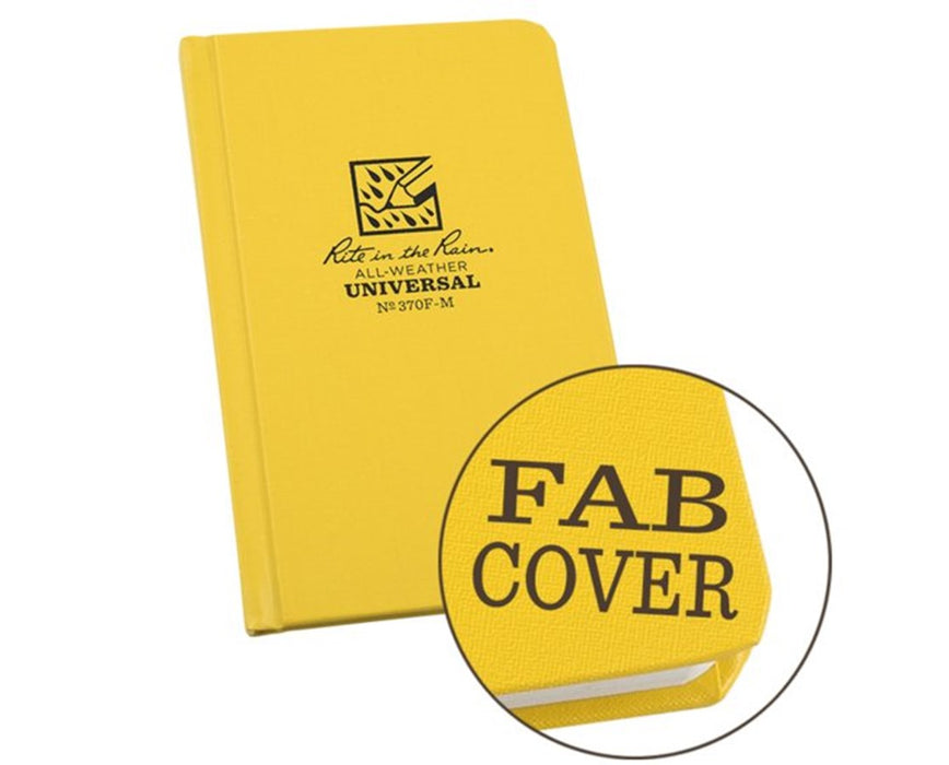 Pocket-Sized Fabrikoid Hard Cover Book Yellow
