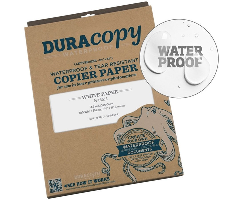 Duracopy Waterproof Printer Sheets 8.5" x 11"