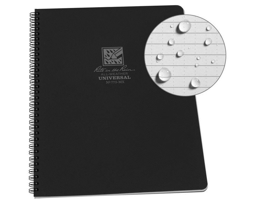 Maxi All-Weather Side Spiral Notebook Black