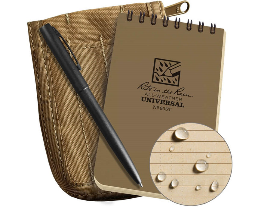 Top-Spiral Universal Pocket Notebook Kit 3" x 5" Tan