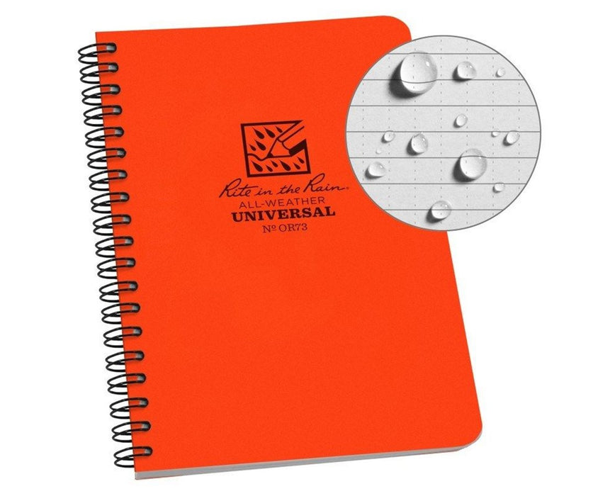 Side Spiral Universal Notebook Orange