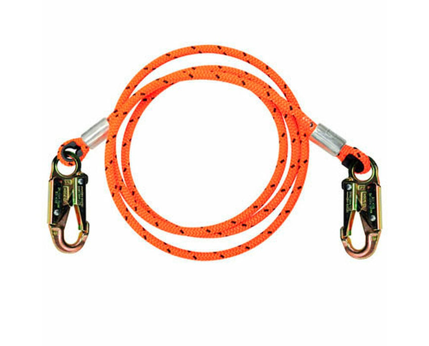Wire-Core 2-N-1 Climbing Lanyard - 12' L, Steel End Snaps