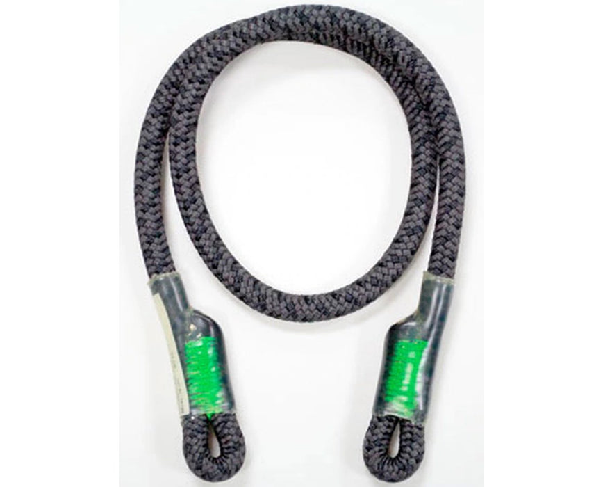 Bee-Line Eye Tail Prusik Lanyard - Black, Grizzly-Spliced, 34" L x 10mm D