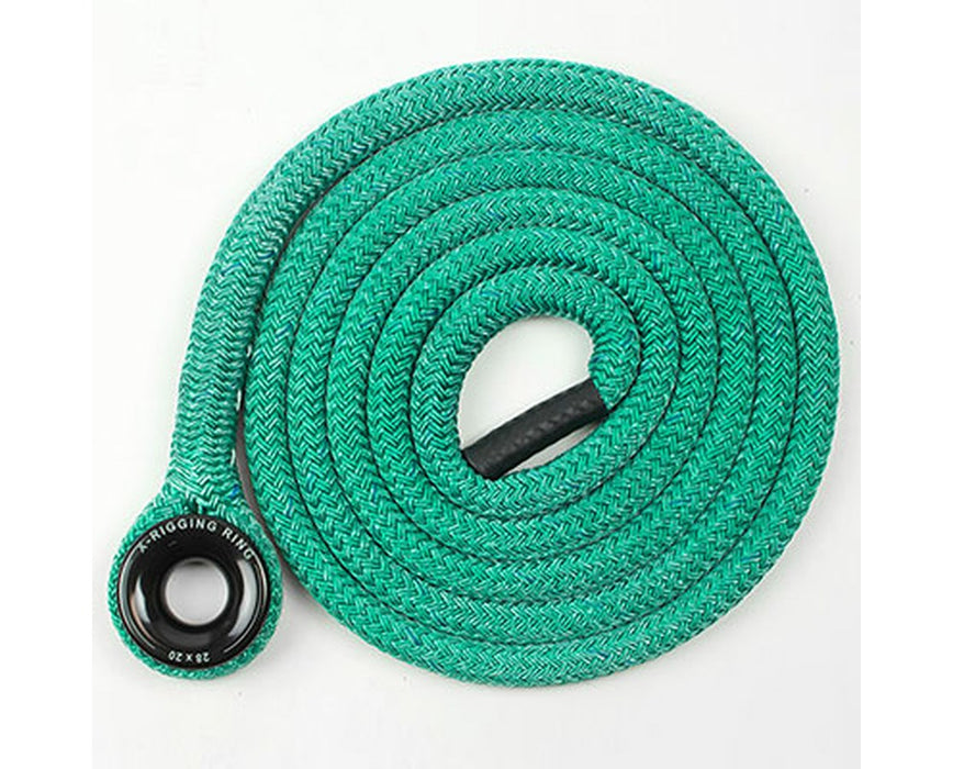 Straight Sling w/ X-Rigging Ring, 12' L Stable Braid - 1 Large Ring