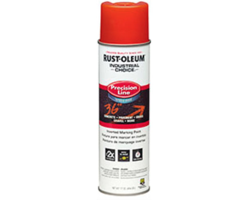 Industrial Choice M1800 Water-Based Precision Line Marking Paint -12/pk - Fluorescent Red