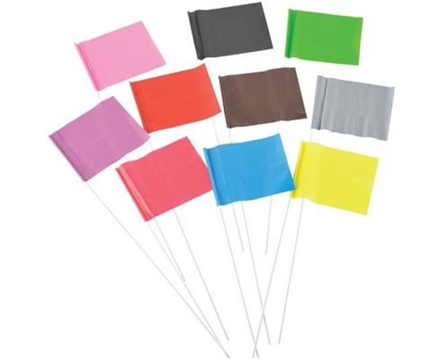 4 x 5 x 18-inch Plain PVC Pin Flag (1,000 Per Box)