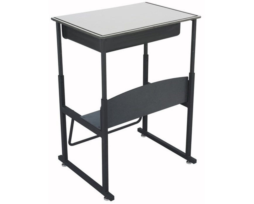 AlphaBetter Adjustable-Height Stand-Up Desk 28"W x 20"D Premium Top w/ Book Box