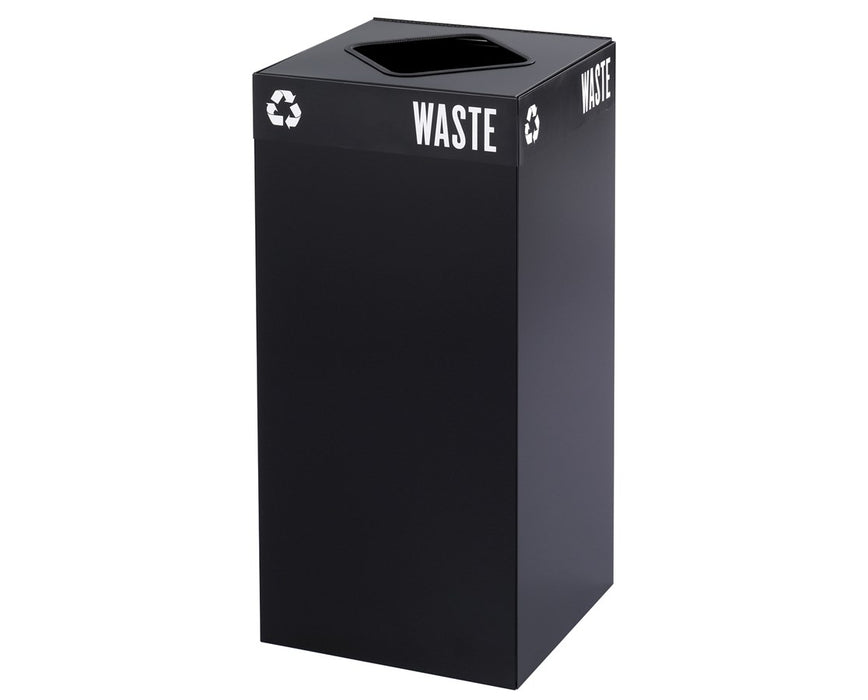31-Gallon Public Square Waste Receptacle Base Black