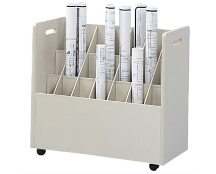 Blueprint Storage Mobile Roll File 21 Compartments w/ Handles