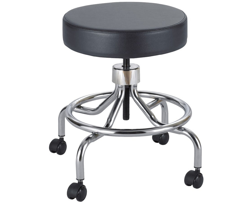 Low Base Lab Stool with Screw Lift