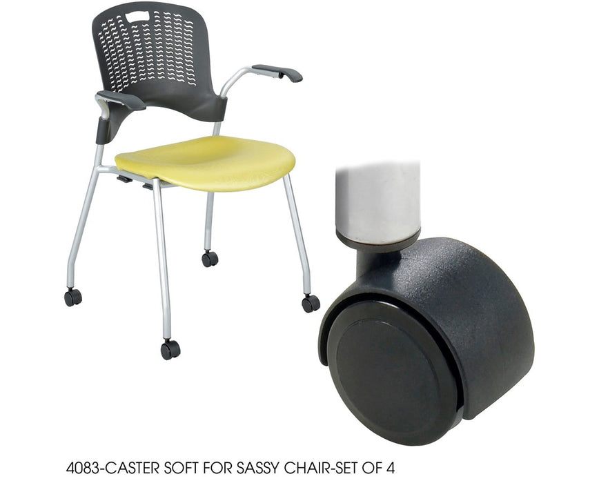 Soft Hooded Casters for Sassy Stack Chair (Set of 4)