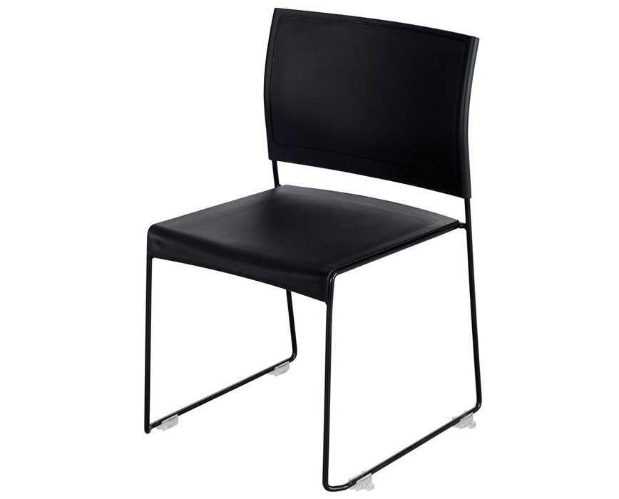 Currant High-Density Stack Chair (Qty 4) Black Seat and Black Frame